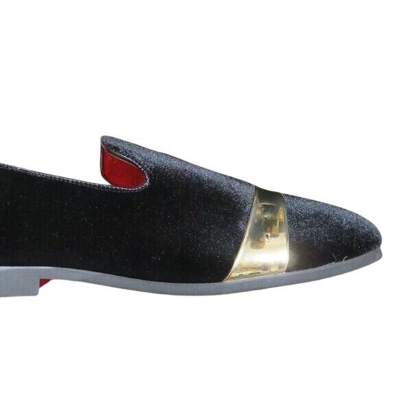 Santimon Velvet Tuxedo Lion Head Loafers Driving Shoes Smoking Slippers size 12 - Picture 5 of 12